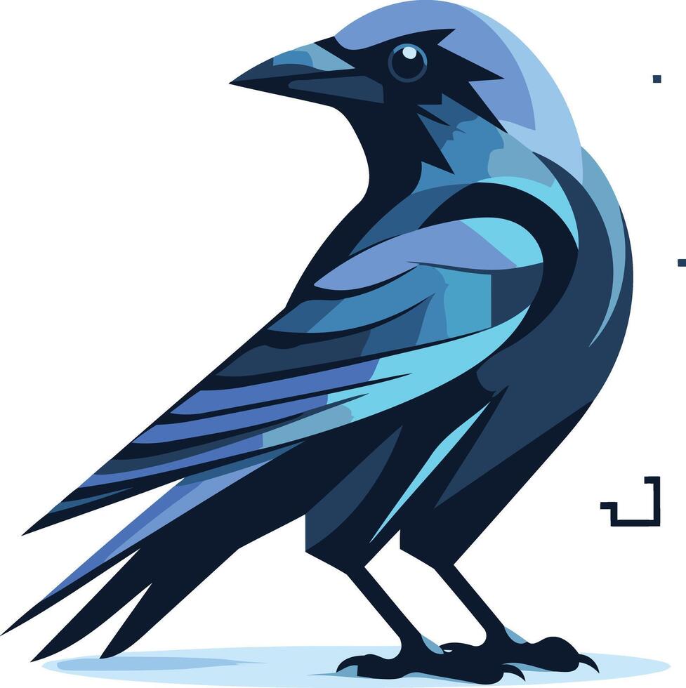 Blue Raven Illustration vector