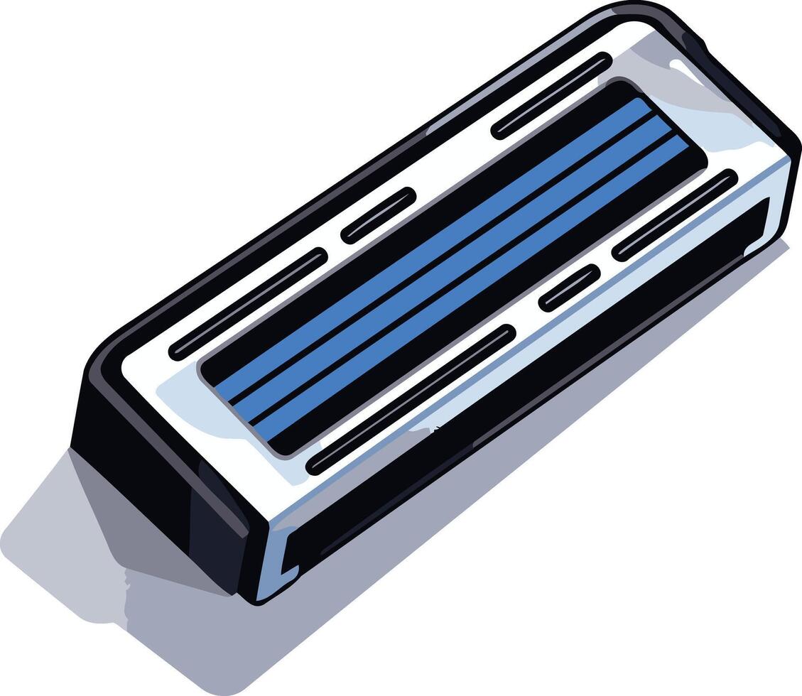 Razor Blade Cartridge Close-Up vector