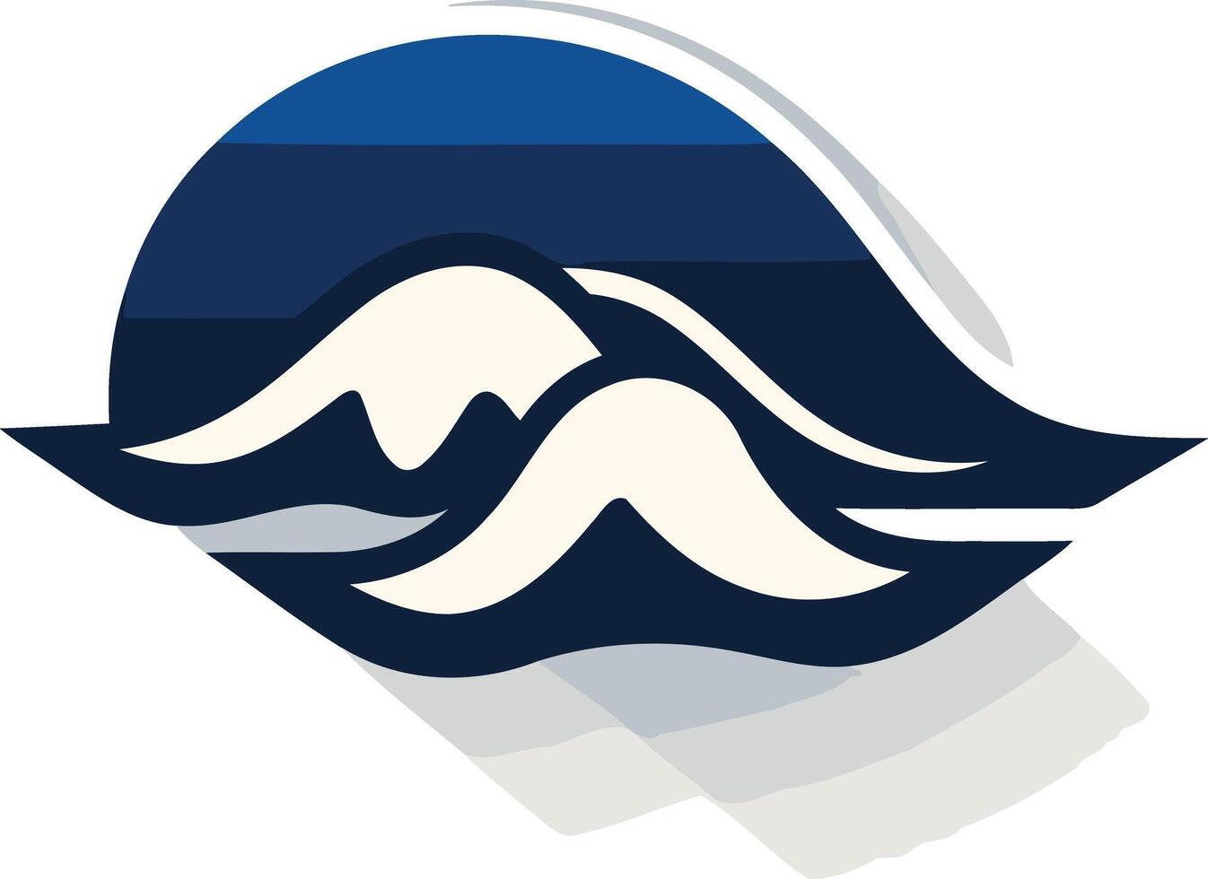 Abstract ocean wave logo design vector