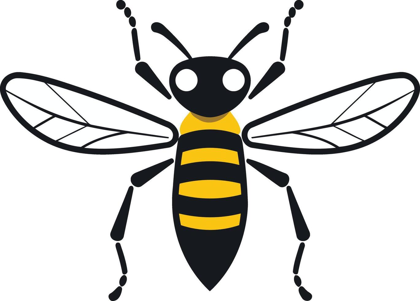 Cartoon Illustration of a Honeybee vector
