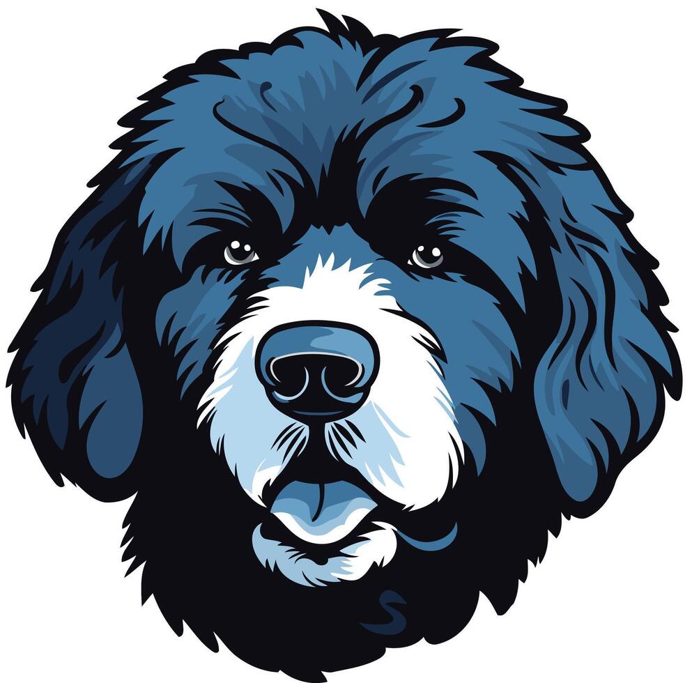 Close-Up Portrait of a Blue Dog vector