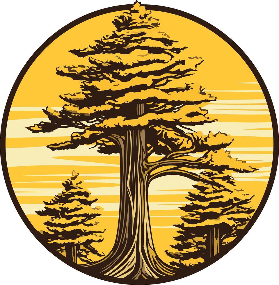Vintage Illustration of a Majestic Tree vector