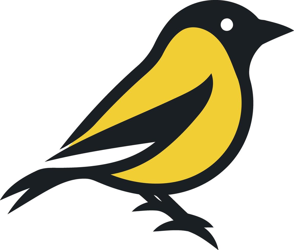 Stylized Illustration of a Bird vector