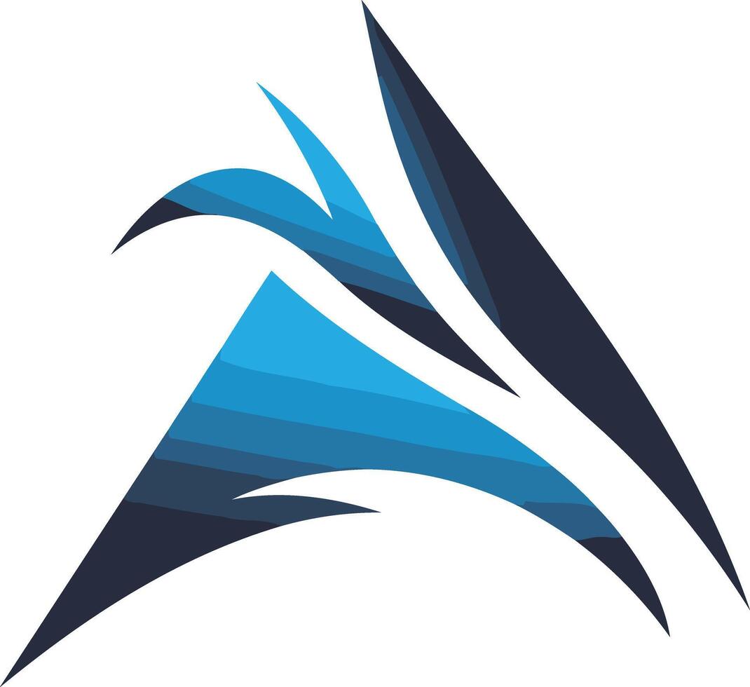 Abstract blue and black logo design vector