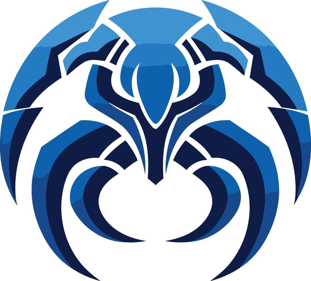 Abstract Blue Tribal Design vector