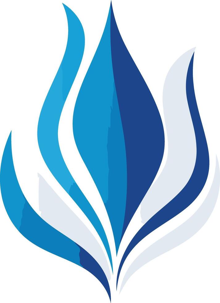 Abstract Blue Flame Design vector