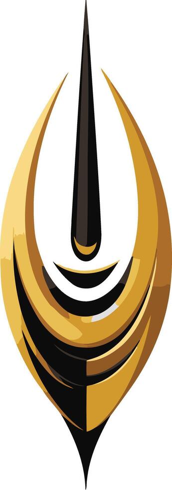 Abstract gold and black logo design, perfect for modern businesses seeking a sophisticated and elegant visual identity vector
