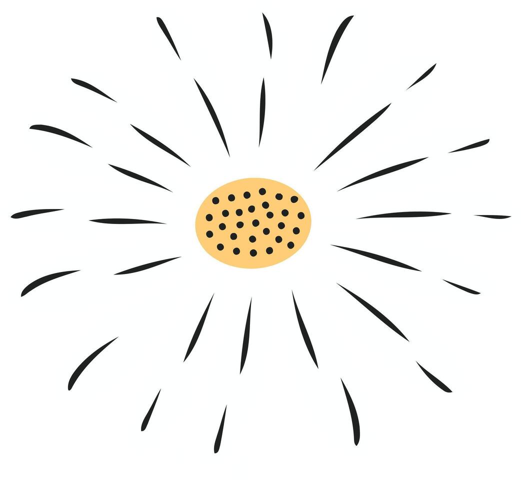 A simple, hand-drawn daisy flower illustration perfect for branding, websites, or social media vector