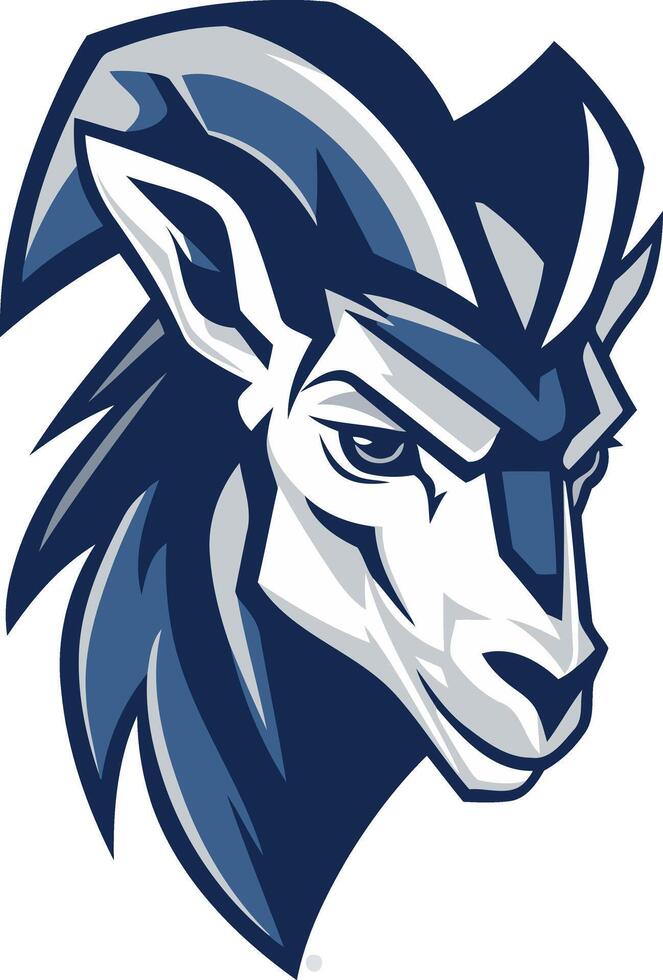 A powerful and dynamic ram head logo, perfect for sports teams, schools, and businesses seeking a strong identity vector