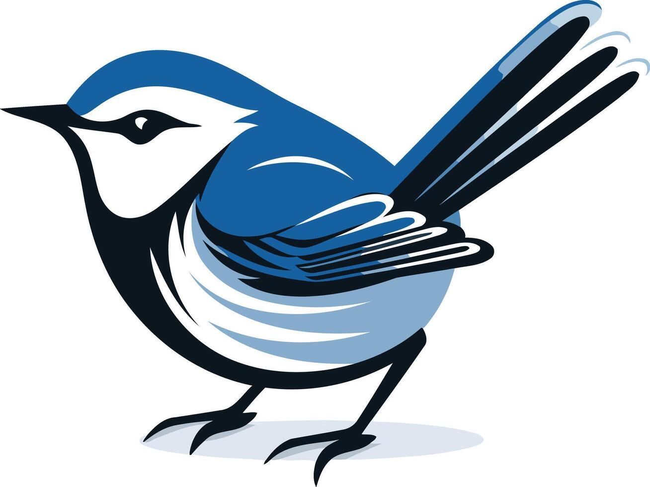 A stylized illustration of a bluebird, perfect for branding or logo design vector