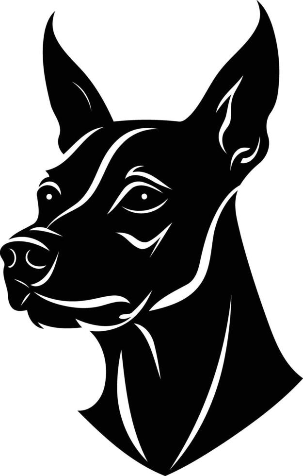A bold silhouette of a dog's head, perfect for logos, branding, or pet-related designs vector