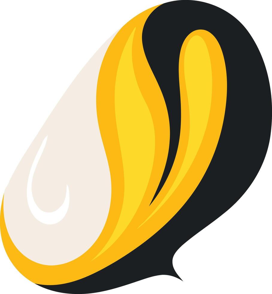 Abstract logo with a modern, dynamic design in yellow and black colors vector