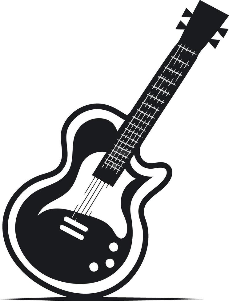 Simple, stylish silhouette of an electric guitar, perfect for music-related designs vector