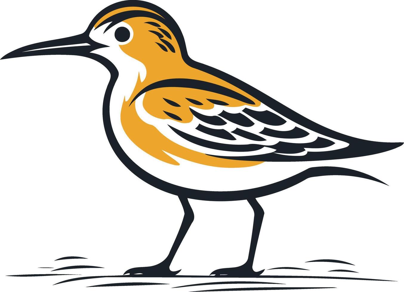 Illustration of a Yellow and Black Bird vector