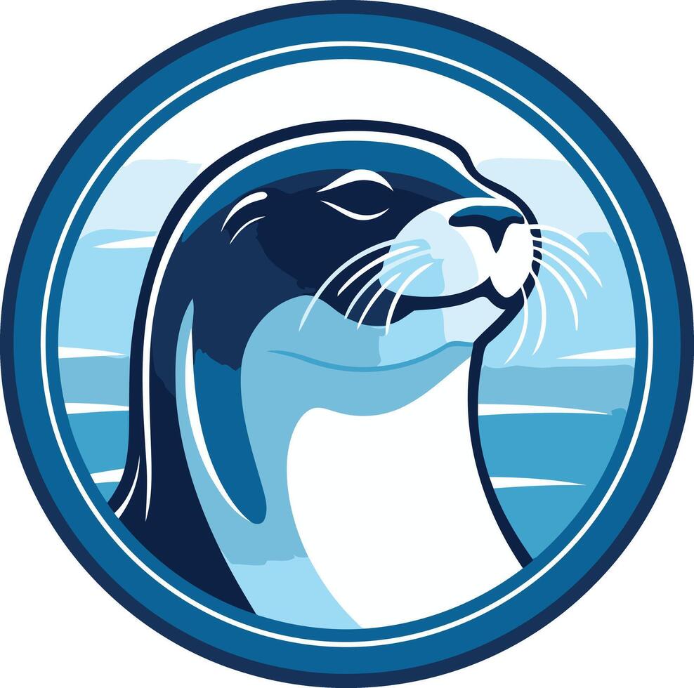 A playful and charming otter logo design, perfect for businesses focused on nature, conservation, or aquatic activities vector