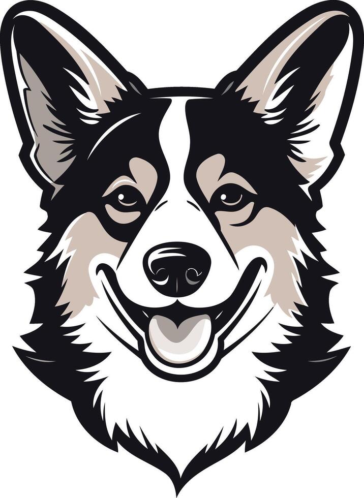 Smiling Welsh Corgi Cartoon Illustration vector