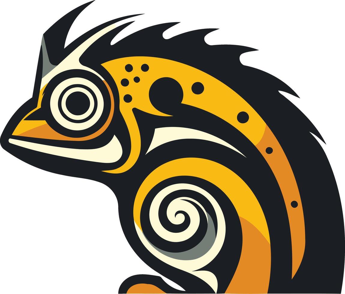 Abstract Chameleon Illustration vector