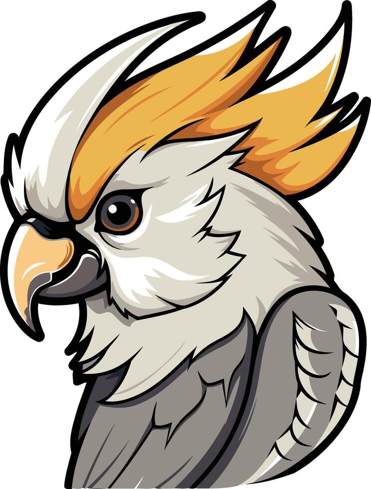 Close-Up Portrait of a Cockatoo vector