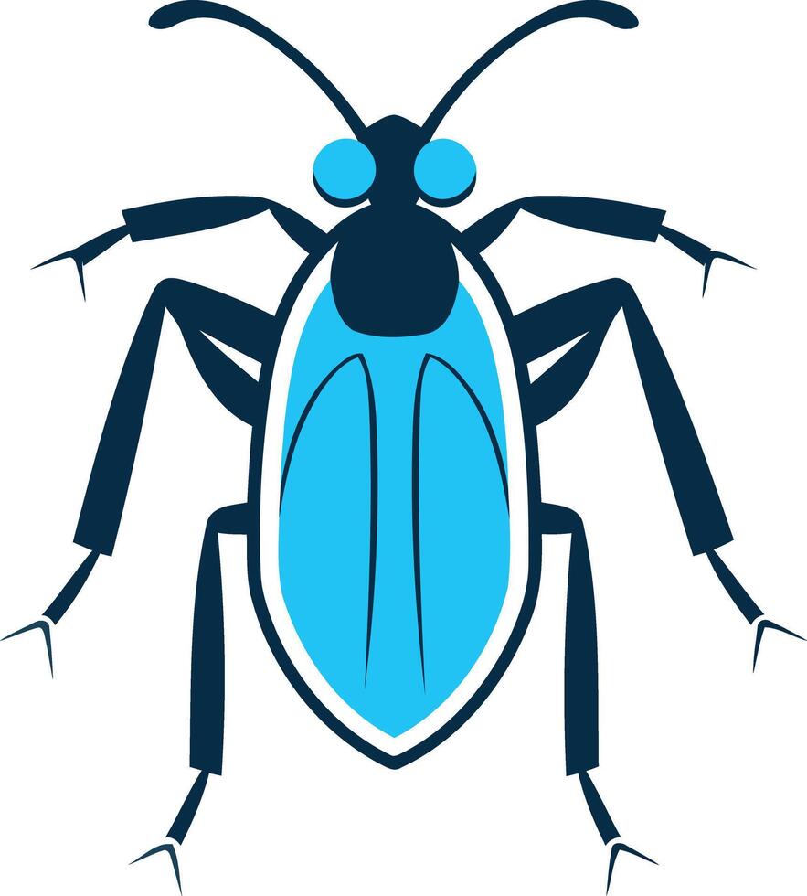 Blue Bug Illustration vector