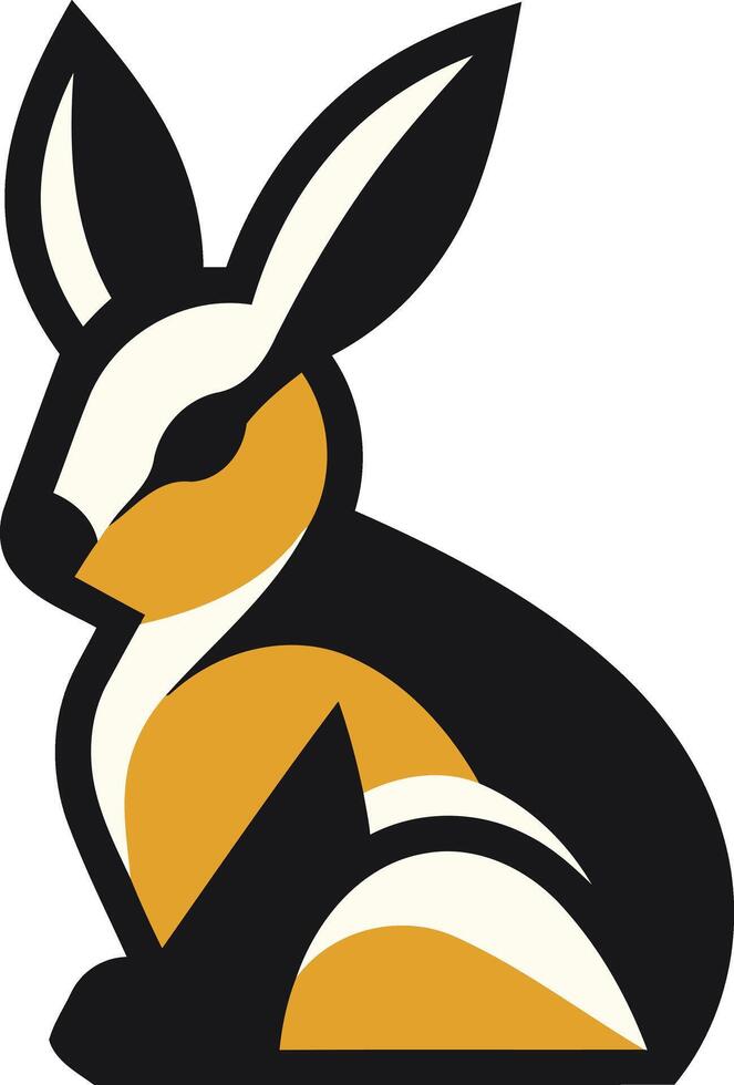 A stylized rabbit logo, perfect for branding, apparel, or social media vector