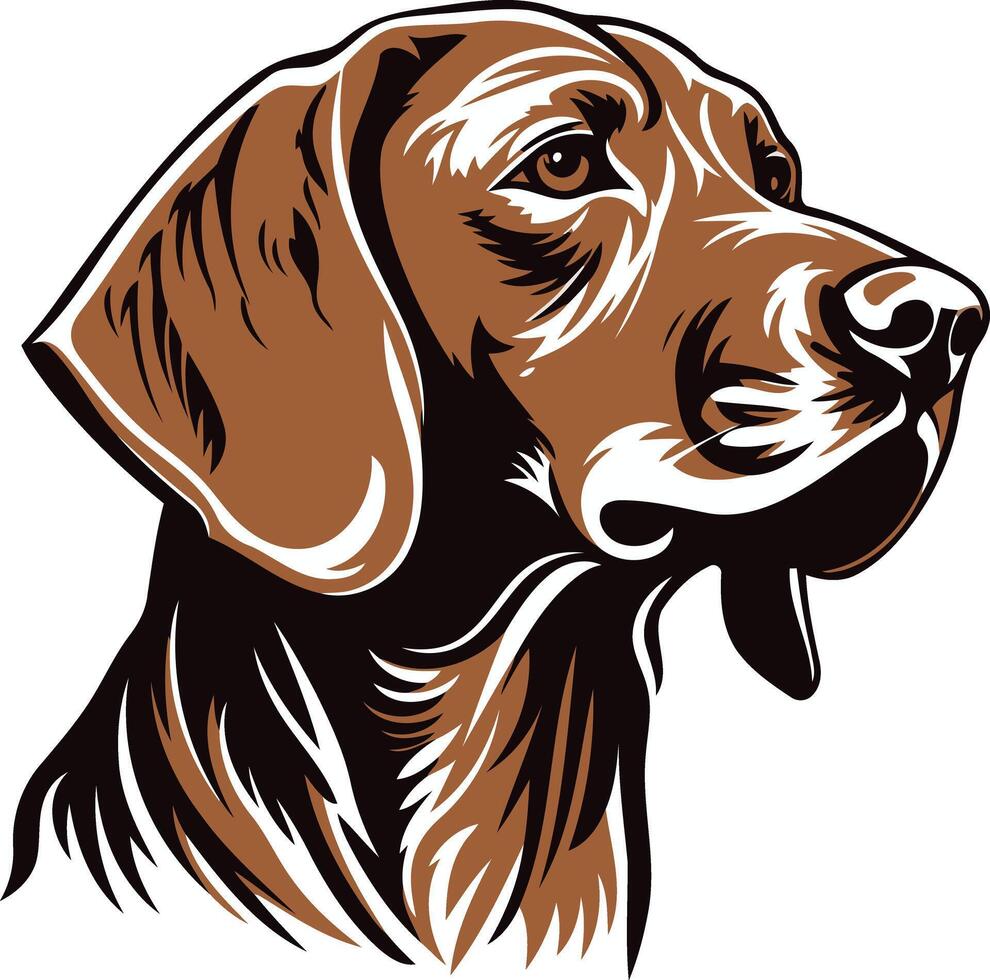 A stylish, bold illustration of a dog's head, perfect for logos, branding, and pet-related designs vector