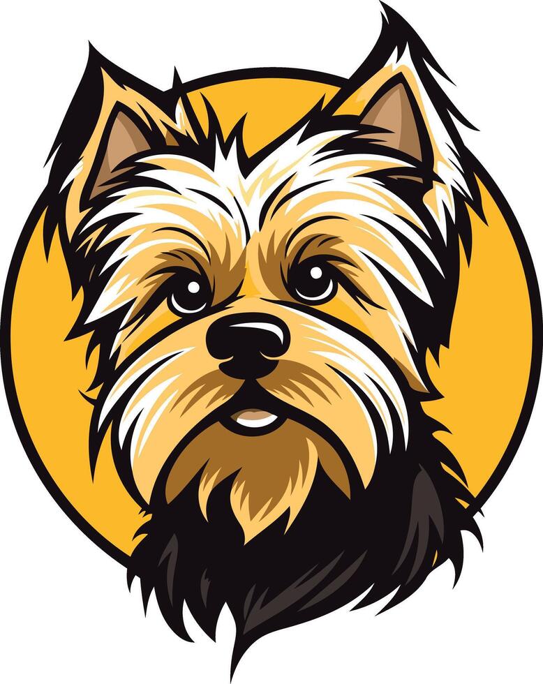 A cute and friendly yorkshire terrier, perfect for pet-related businesses, blogs, or social media vector
