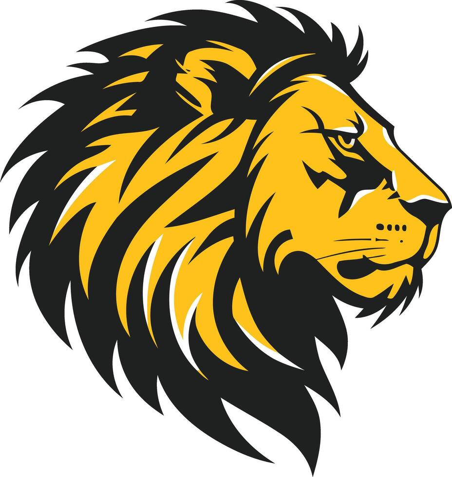 Fierce Lion Head Mascot Design vector