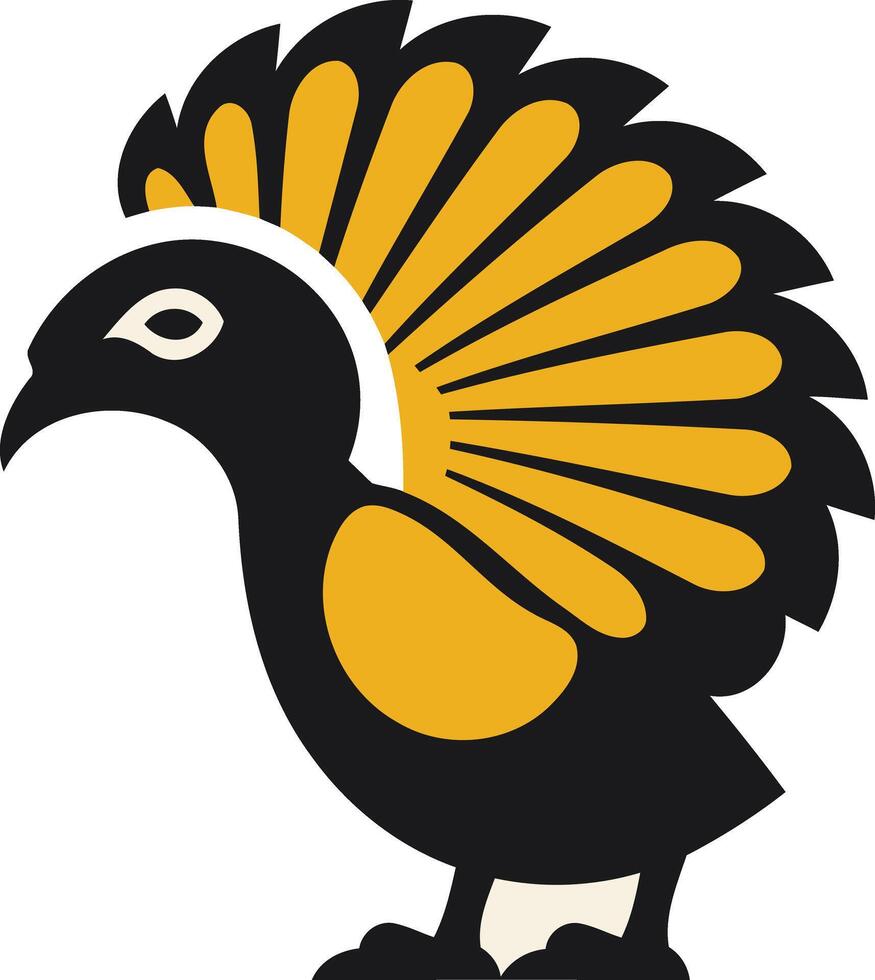 Stylized bird with a distinctive crest, perfect for eco-conscious brands, animal-themed projects, or unique logos vector