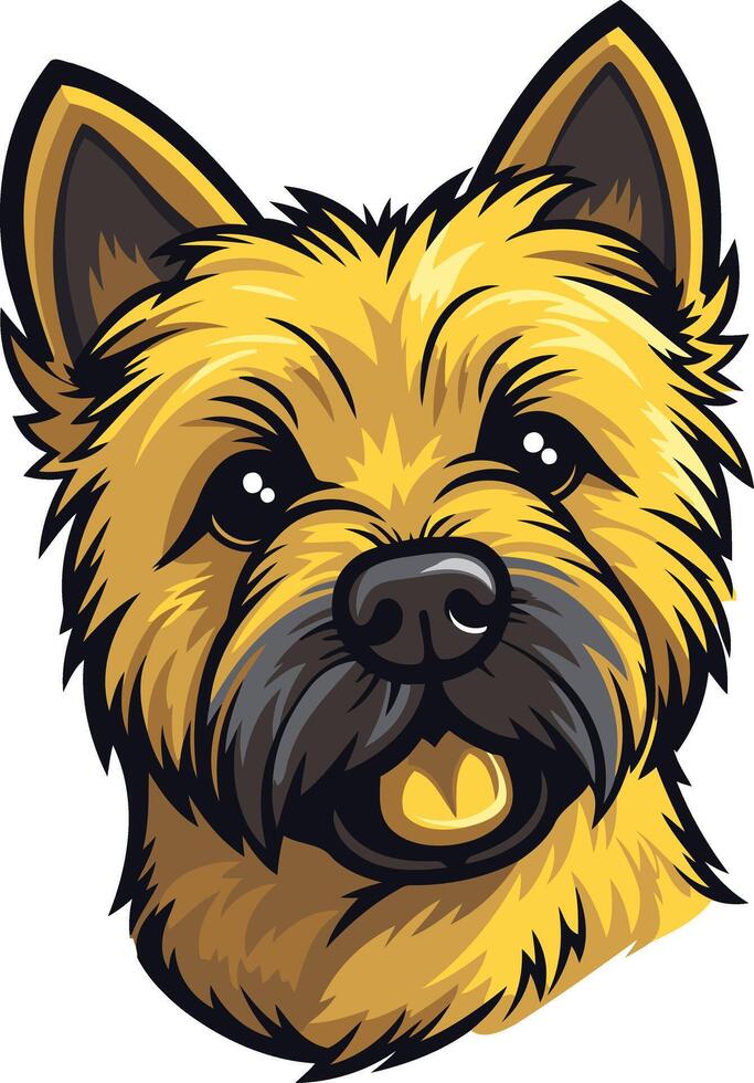 adorable cairn terrier portrait, perfect for pet lovers, dog breed enthusiasts, and animal-themed designs vector