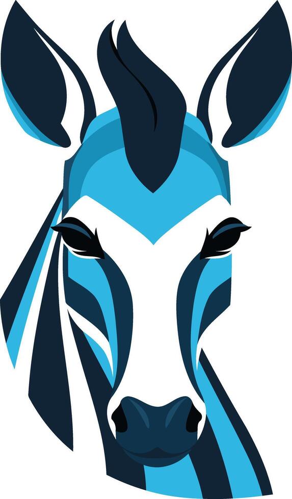Modern and abstract zebra head logo design, perfect for branding and identity projects vector