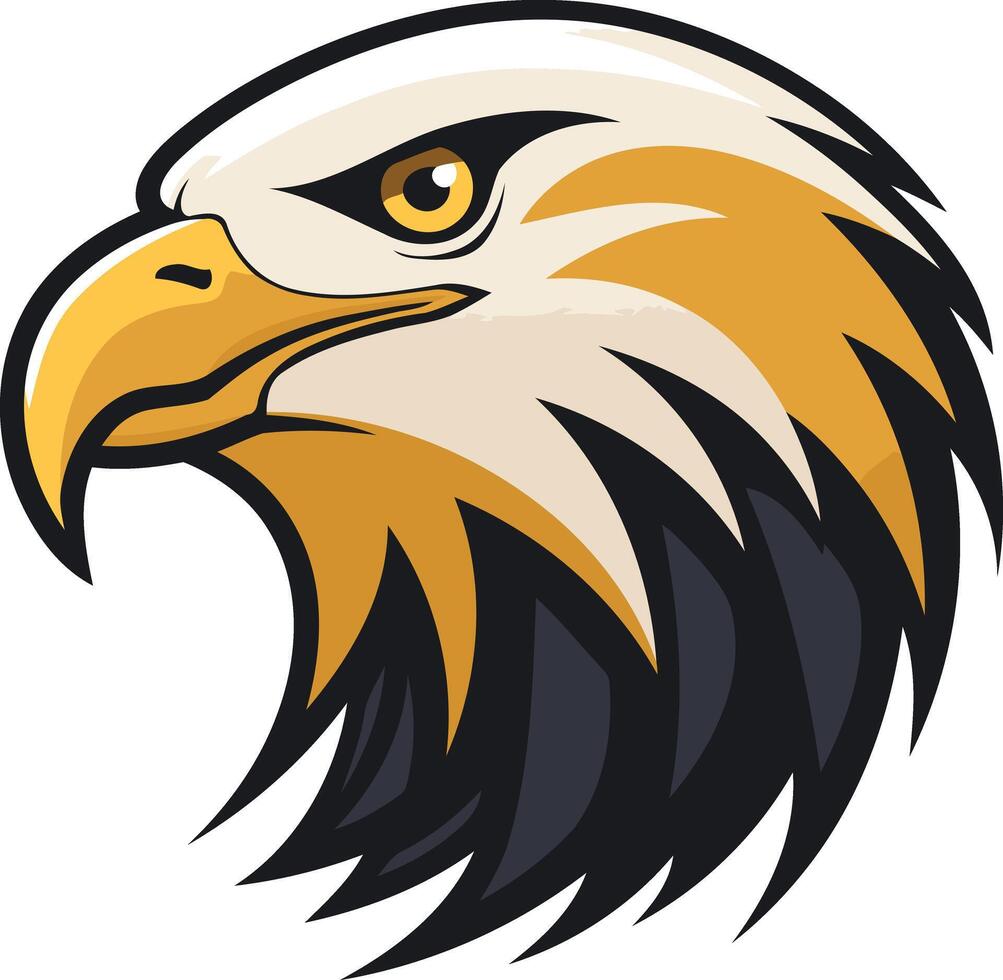 Majestic Bald Eagle Head Illustration vector