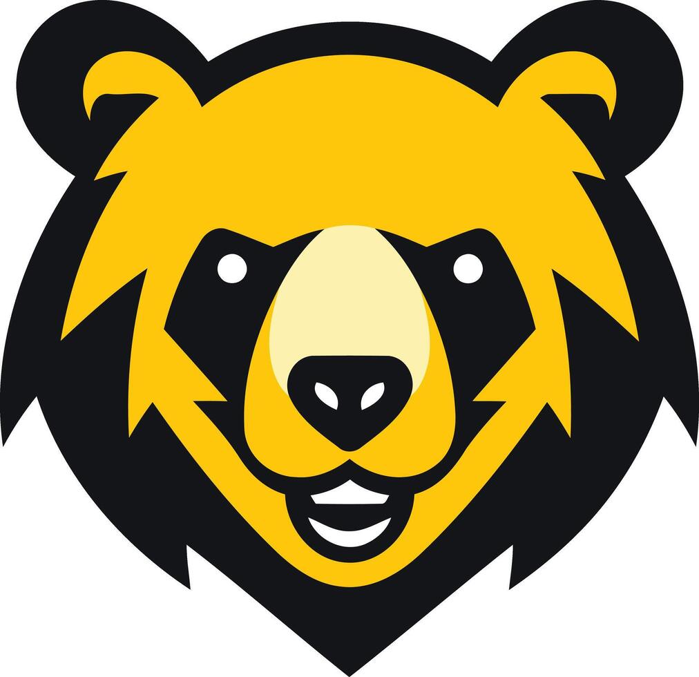 Smiling Bear Mascot Logo vector