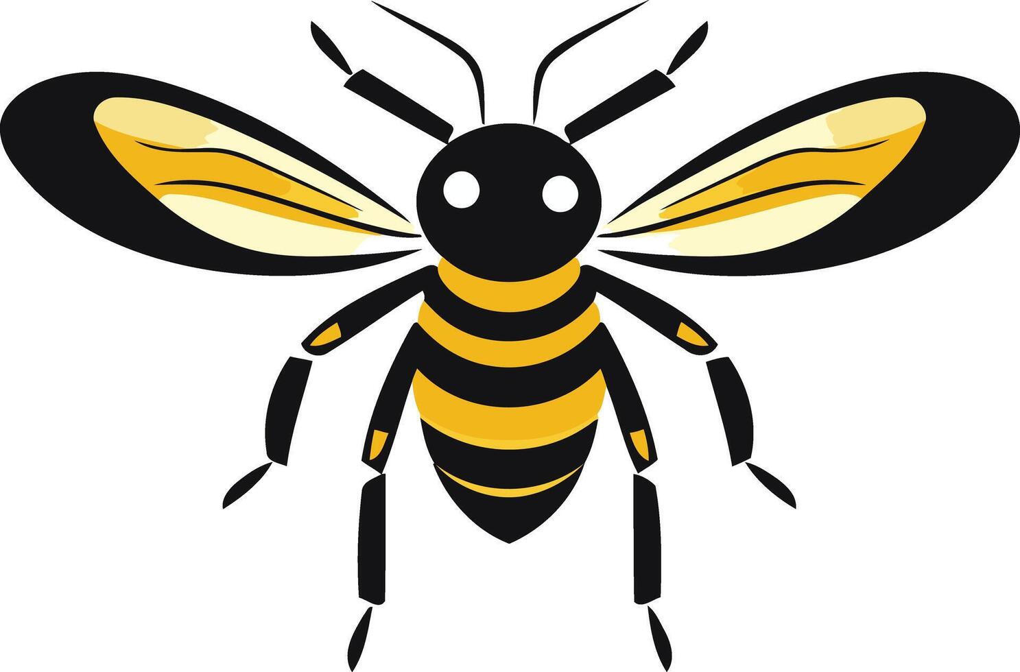 Stylized Illustration of a Bee vector