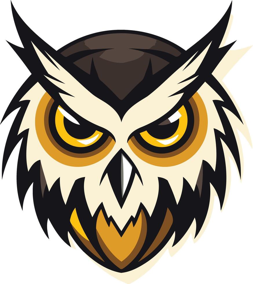 Intense Owl Mascot Design vector
