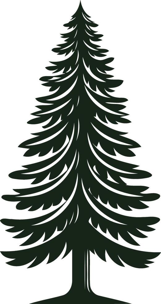 Simple and elegant evergreen tree illustration, perfect for logos, branding, or seasonal designs vector