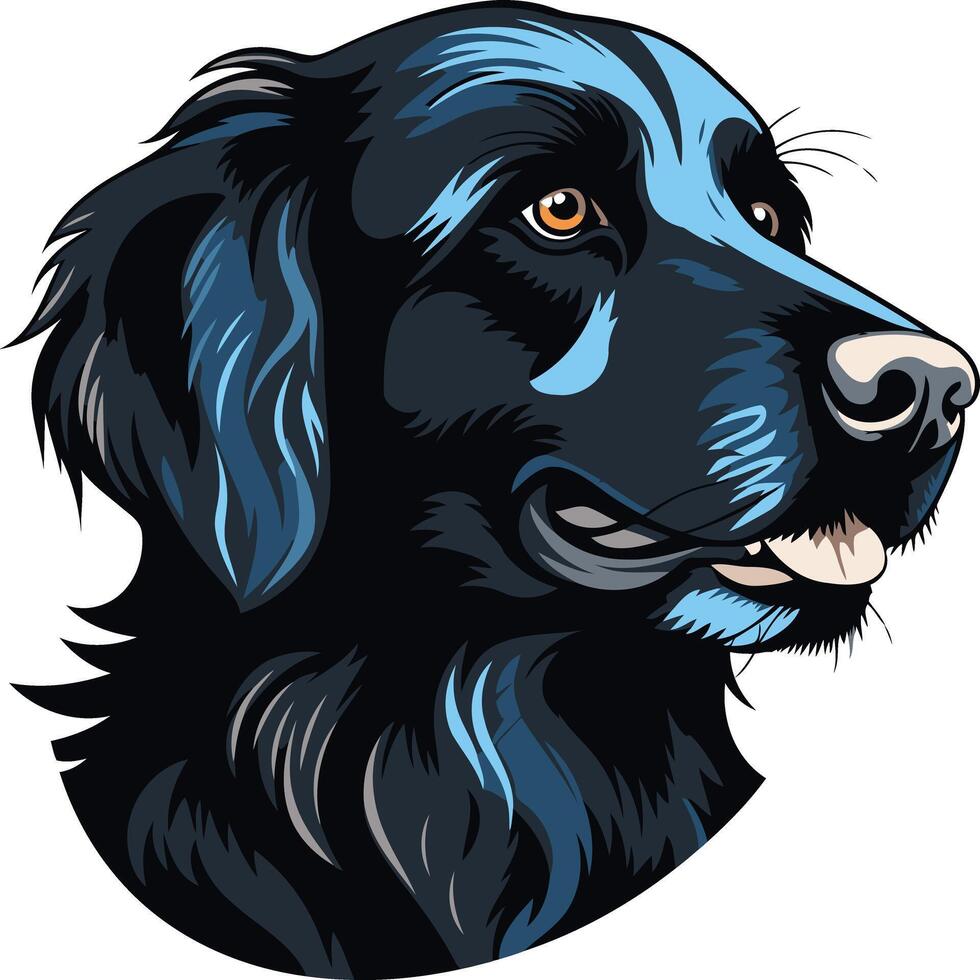 A detailed illustration of a friendly black dog, perfect for pet lovers, dog owners, and animal-themed designs vector