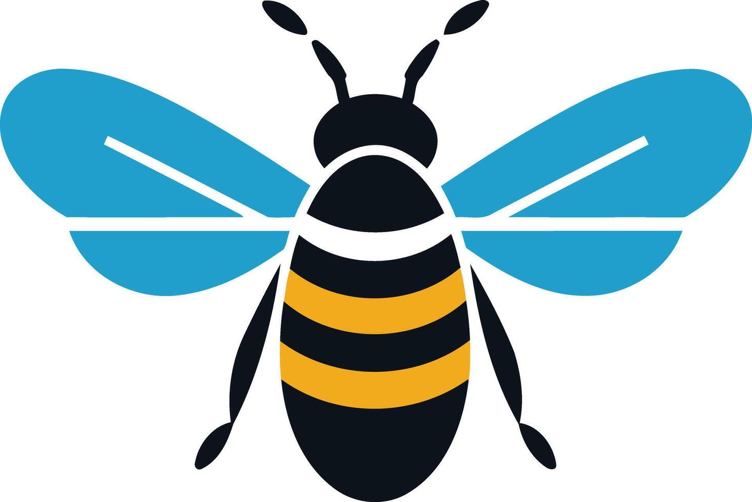 A simple and modern bee logo design, perfect for a business focused on nature, community, or hard work vector