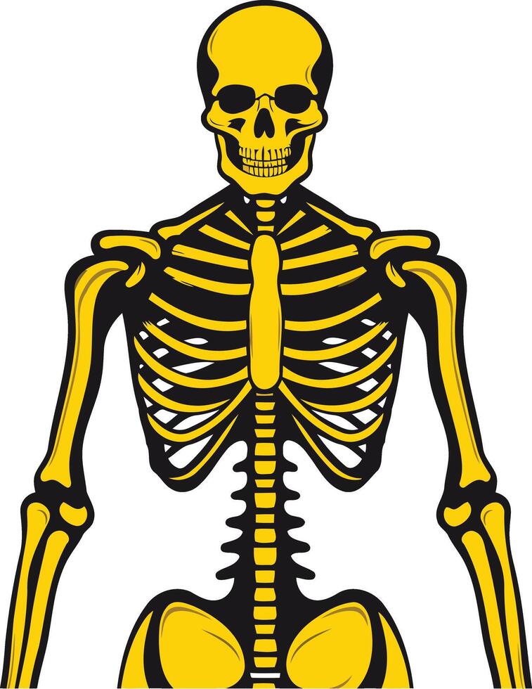 Yellow Skeleton Illustration vector