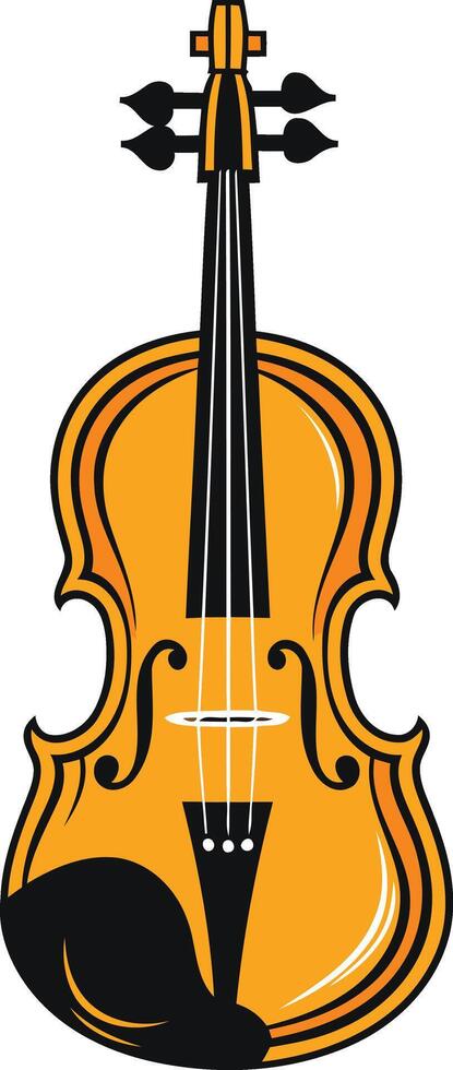 A simple yet elegant illustration of a violin, perfect for music-related designs, websites, and promotional materials vector