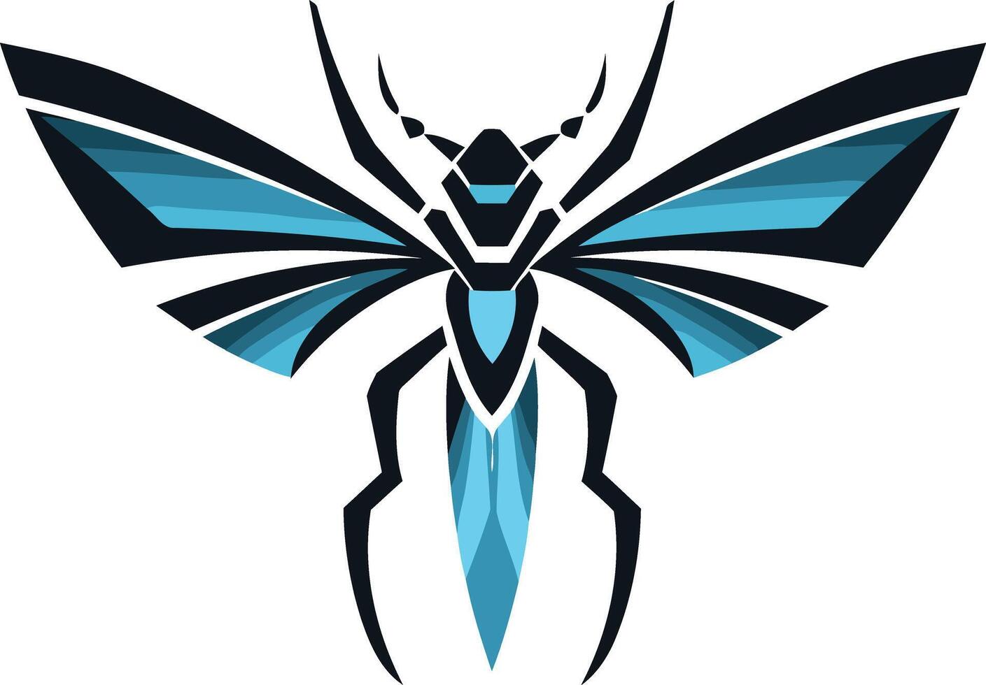 Abstract Geometric Butterfly Design vector