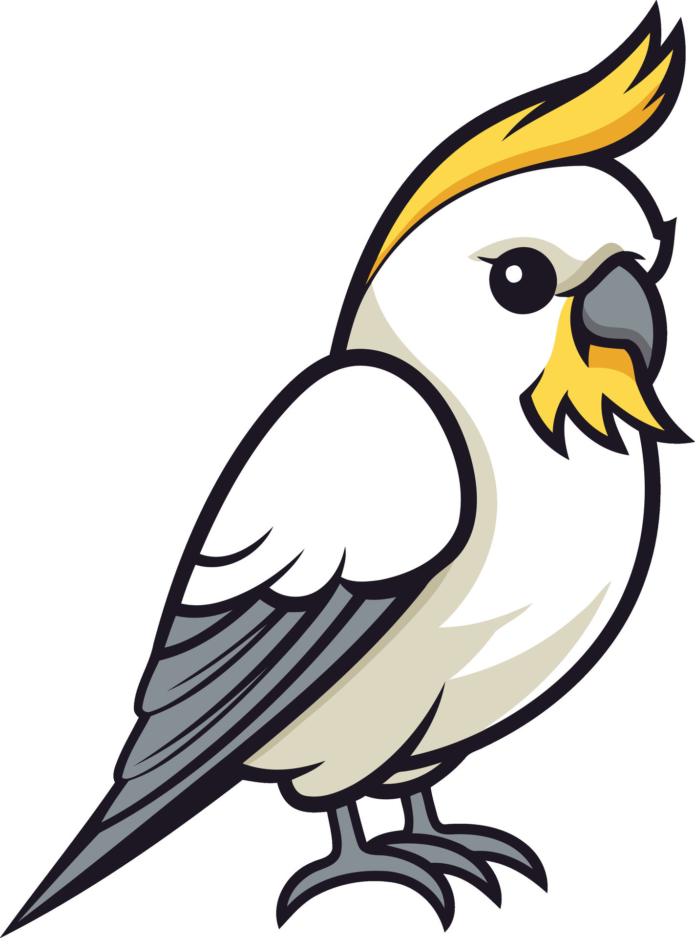 Cute Cartoon Cockatiel Illustration 49452016 Vector Art at Vecteezy