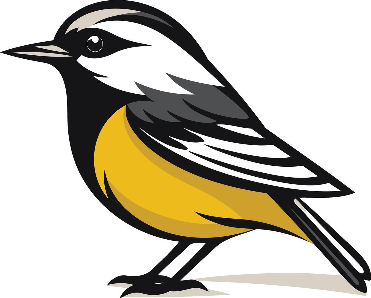 Yellow-Rumped Warbler Illustration vector
