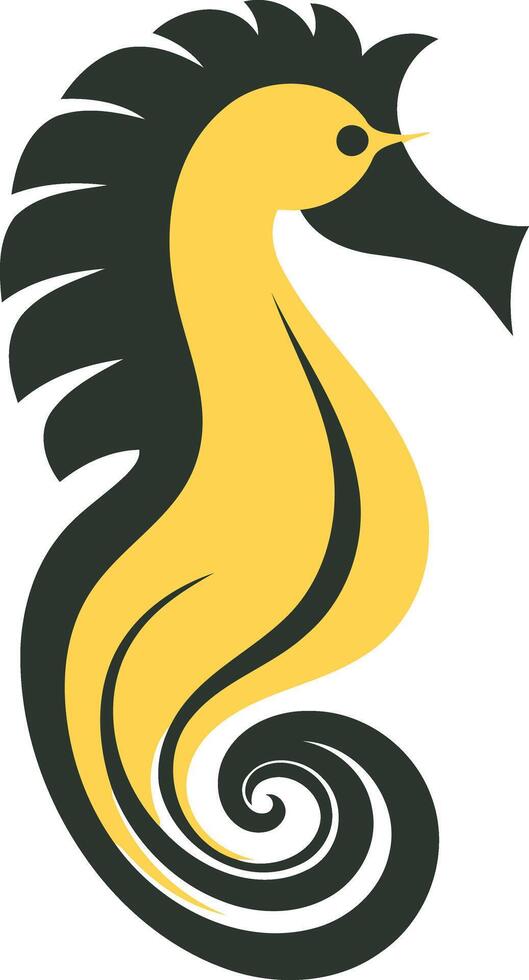 Stylized Seahorse Illustration vector