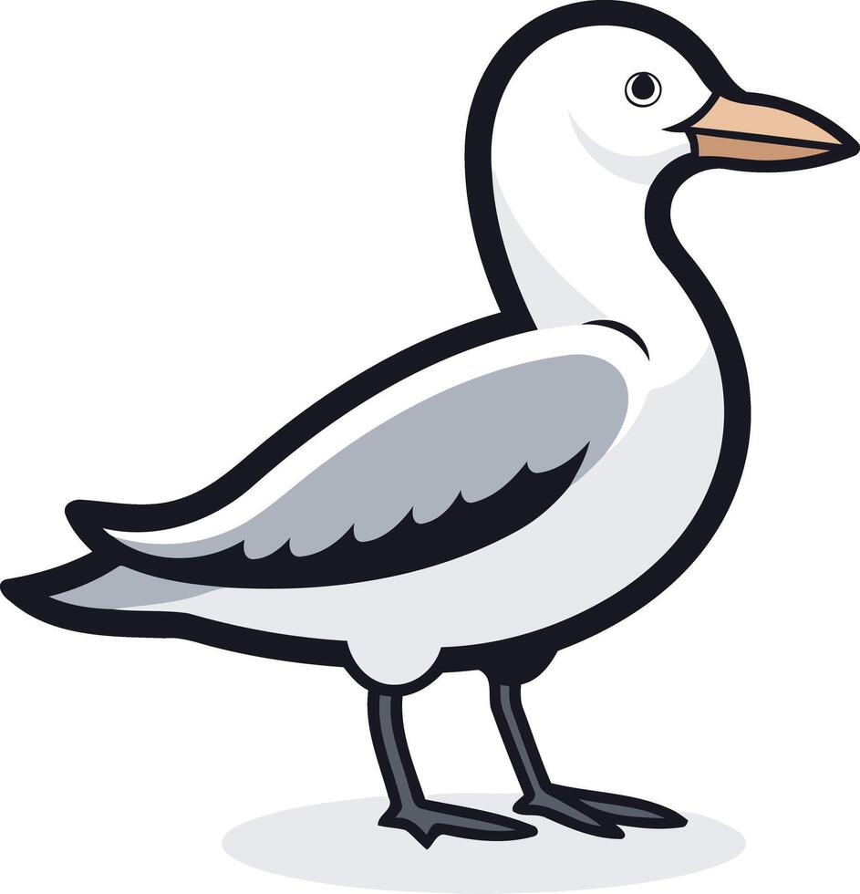 Cartoon Seagull Illustration vector