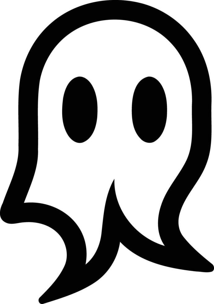 A simple, cute ghost icon vector