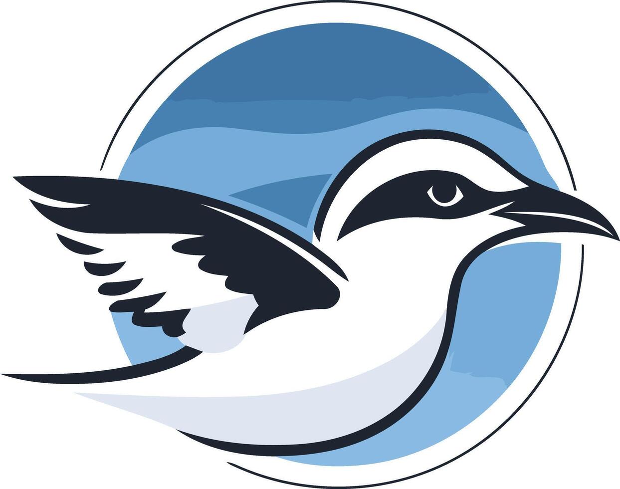 Bird Logo with Blue Background vector