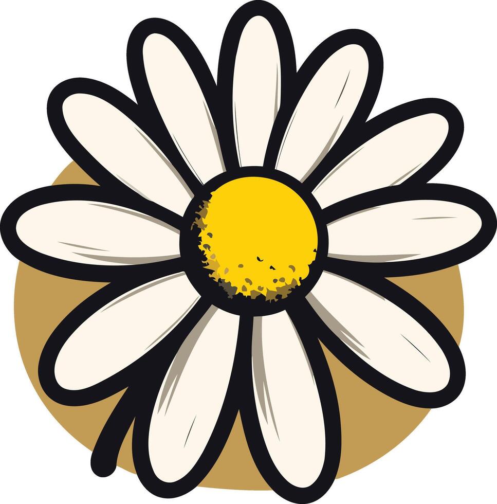 A simple, hand-drawn daisy illustration perfect for branding, websites, and social media vector