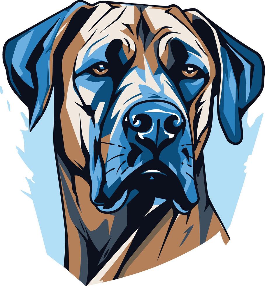 A striking, stylized illustration of a fierce and loyal dog breed, perfect for pet-related designs, logos, and branding vector