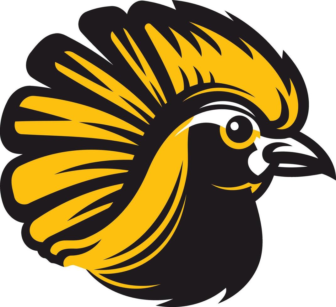 Golden Pheasant Crest Mascot Logo Design vector