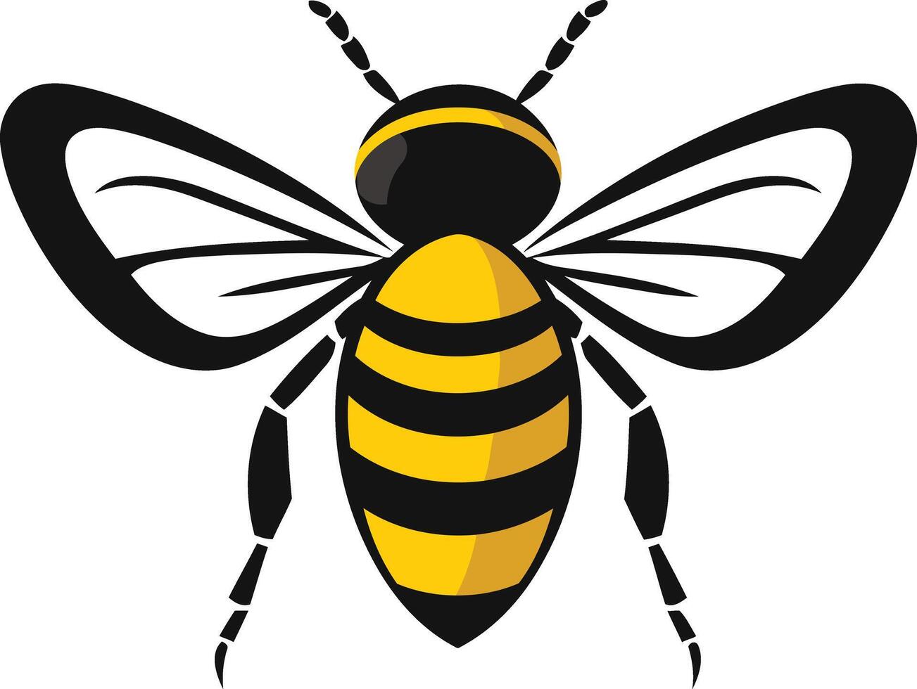 A simple and modern bee illustration perfect for branding, logo design, and social media vector